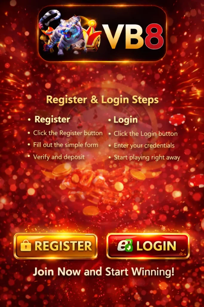 VB8 register and login steps